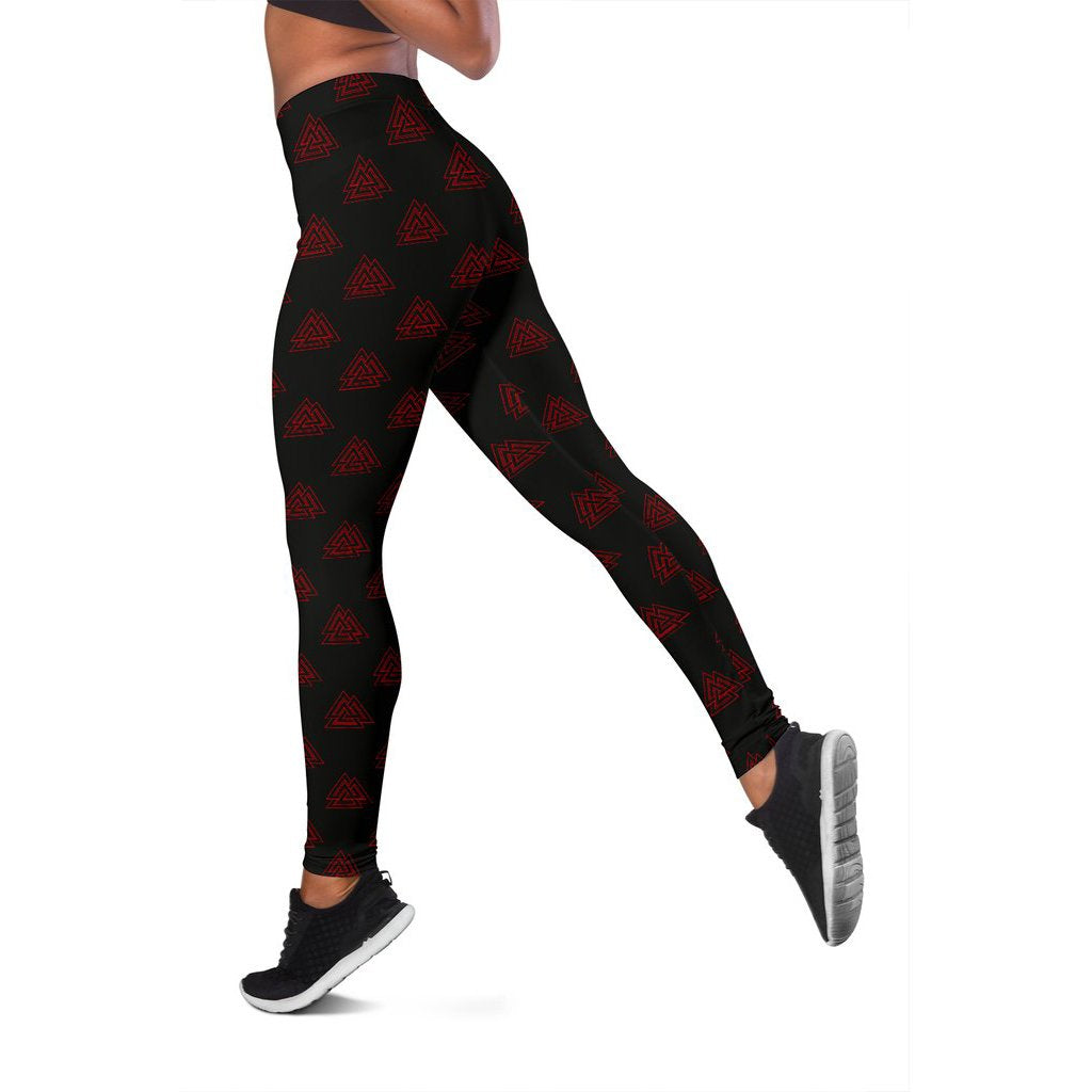 viking-valknut-leggings-red