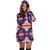 Purple Pattern Native American Hoodie Dress LT10 - Wonder Print Shop