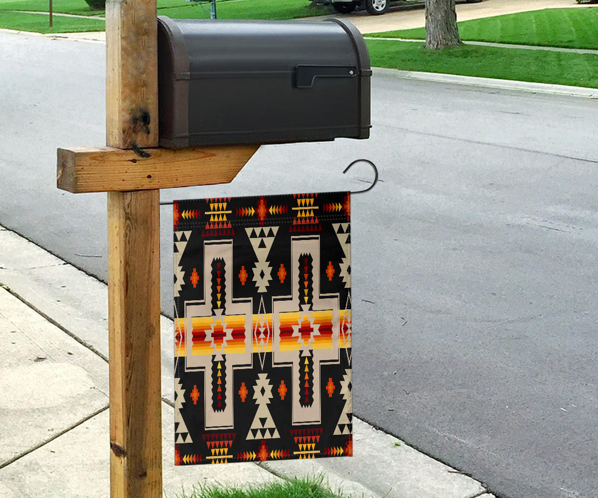 Native American Black Tribe Design Flag Decor LT10 - Wonder Print Shop