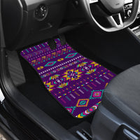 Native American Light Purple Pattern Front Car Mats Set Of 2 LT10 - Wonder Print Shop