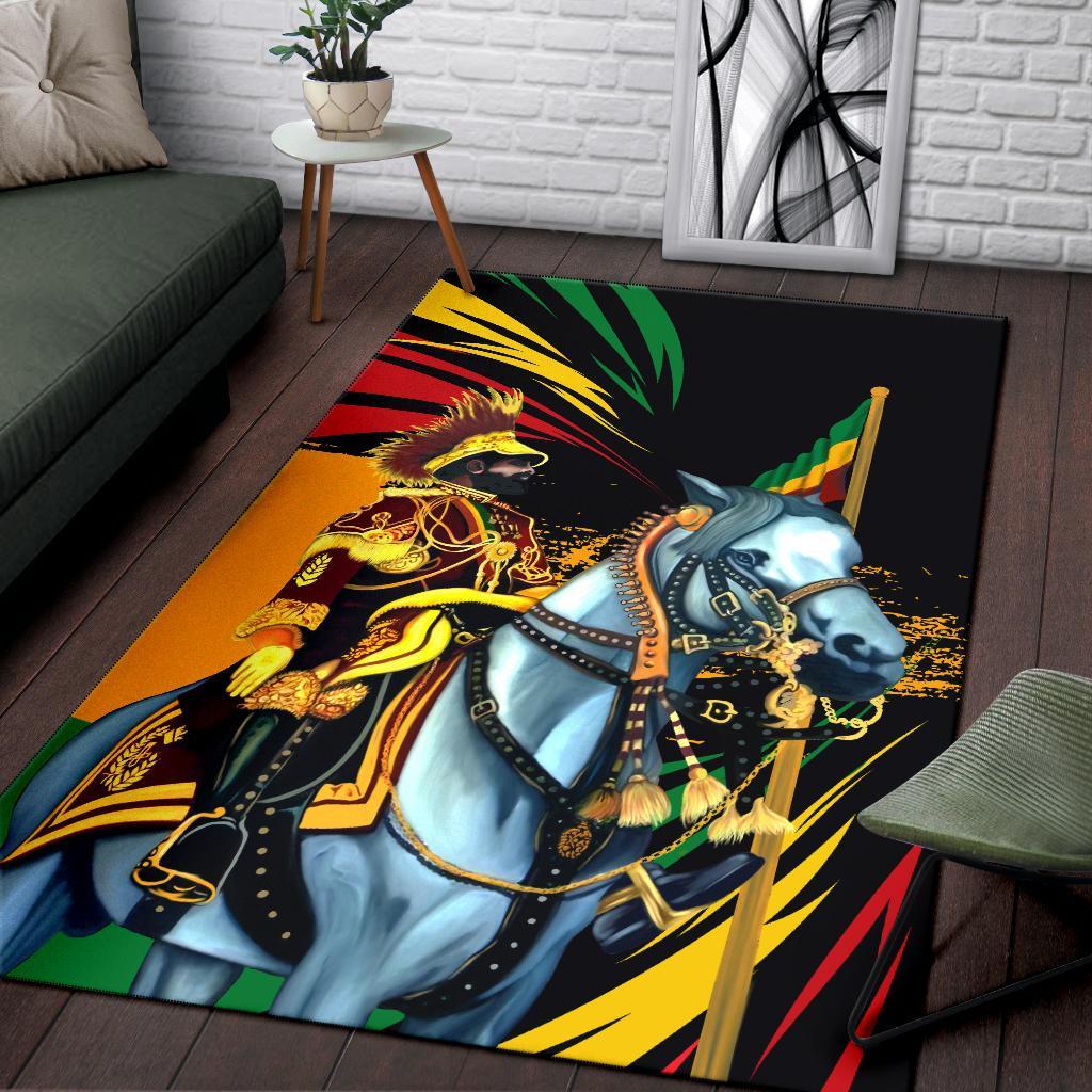 Ethiopia Emperor Haile Selassie Area Rug - Wonder Print Shop