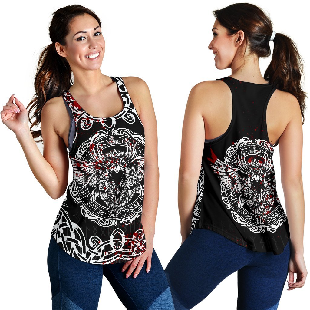 Viking Women's Racerback Tank, Raven Blood RLT12 - Wonder Print Shop