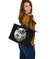 Viking Large Leather Tote Bag, Skoll and Hati Rune Tattoo RLT12 - Wonder Print Shop