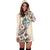 Guam Hoodie Dress - Guam Coat of Arms and Beige Hibiscus - Wonder Print Shop