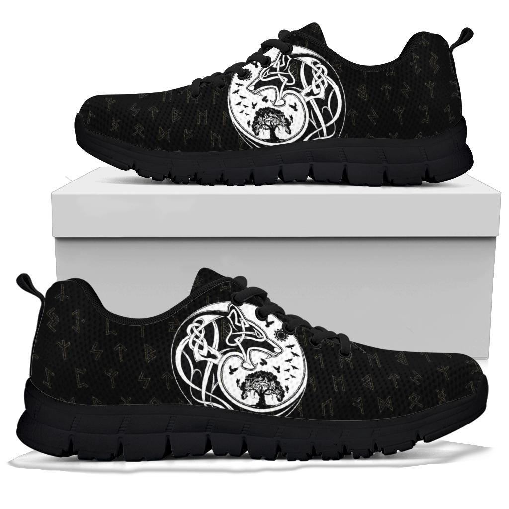 Viking Sneakers, Skoll and Hati Rune Tattoo RLT12 - Wonder Print Shop