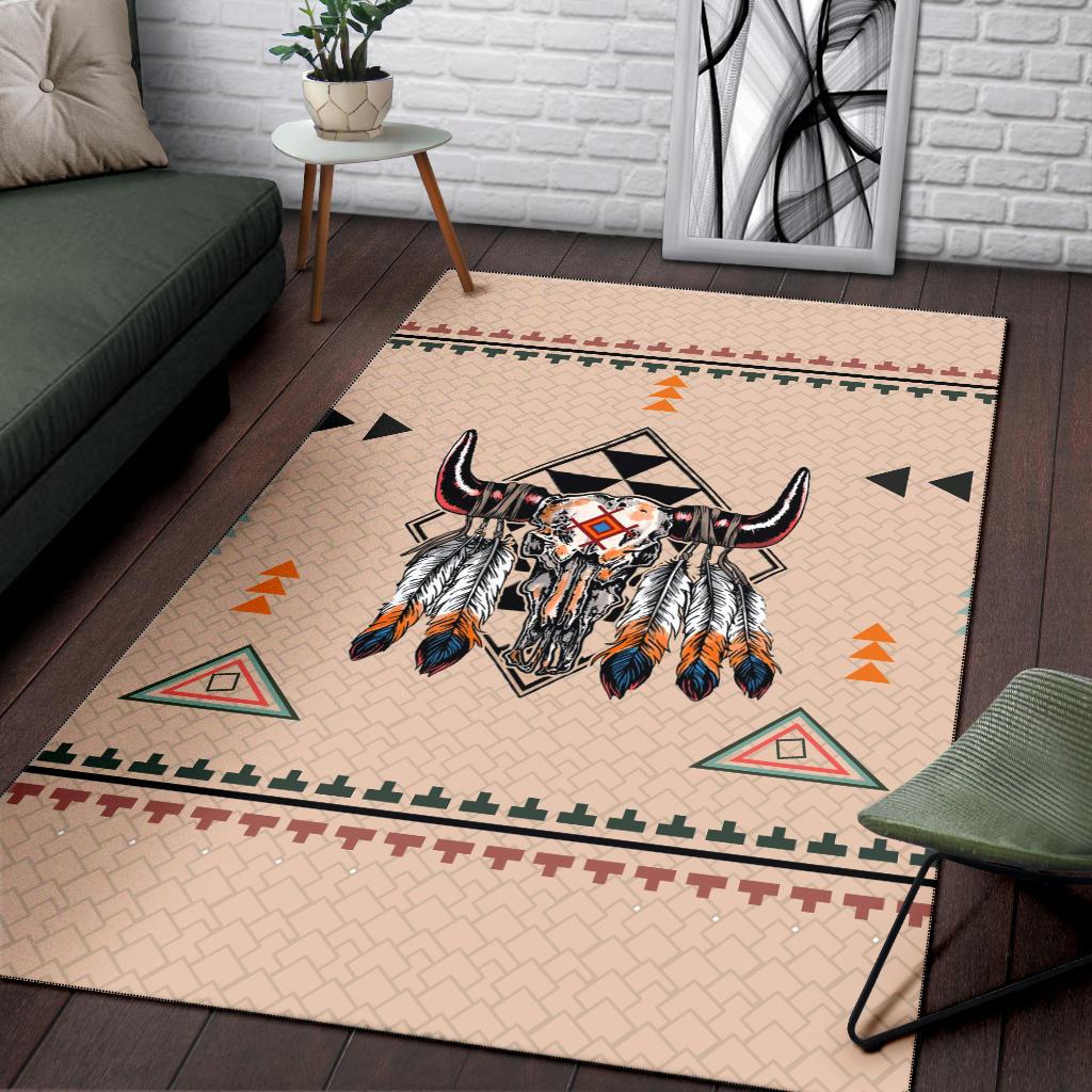 Native American Pride Bison Area Rug LT10 - Wonder Print Shop