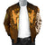 Viking Men's Bomber Jacket Gold Spear Of The God Odin - Gungnir and Two Gold Ravens RLT12 - Wonder Print Shop