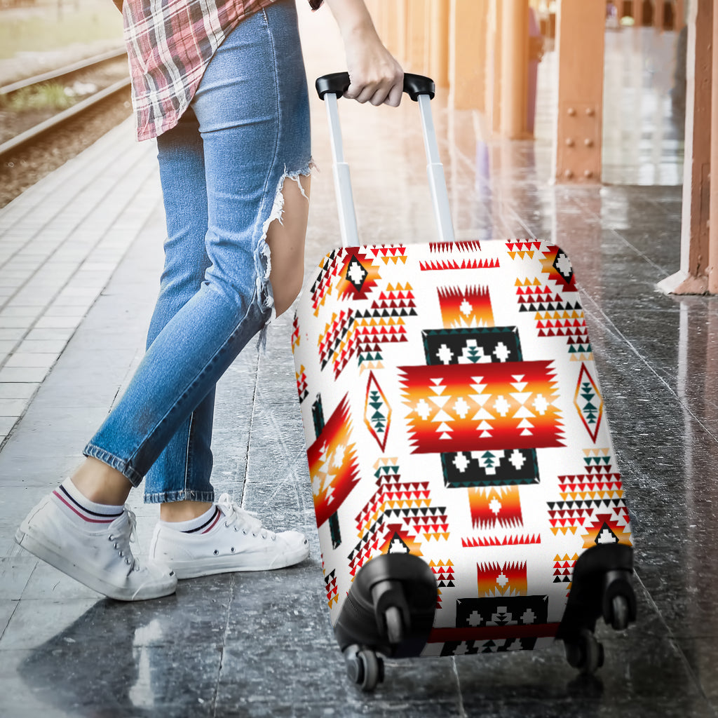 White Tribes Pattern Native American Luggage Covers LT10 - Wonder Print Shop