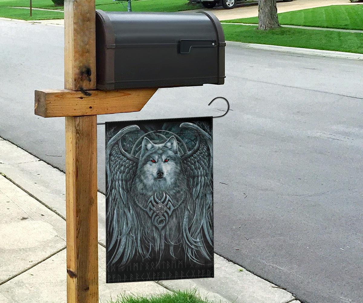 Viking Flag, Spiral Wolf Spirit RLT12 - Wonder Print Shop