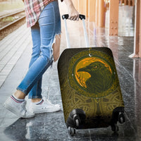 Viking Luggage Cover, Ethnic Odin Raven Gold RLT12 - Wonder Print Shop