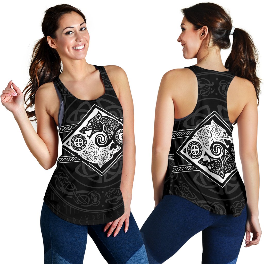 Vikings Women's Racerback Tank The Wolves, Skoll and Hati RLT12 - Wonder Print Shop