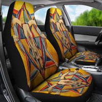 Bison Yellow Native American Car Seat Covers LT10 - Wonder Print Shop