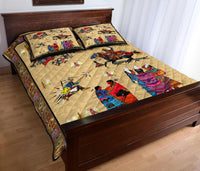 Warrior Riding Horse Native American Quilt Bed Set LT10 - Wonder Print Shop
