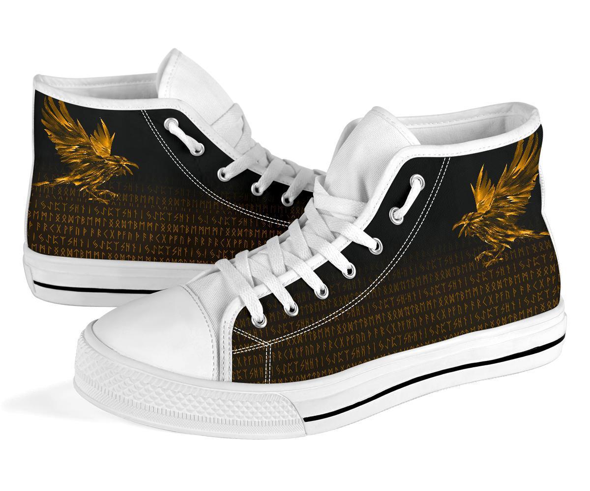 viking-high-top-shoes-the-raven-of-odin-rune-gold