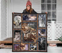 Wolf Art Native American Premium Quilt LT10 - Wonder Print Shop