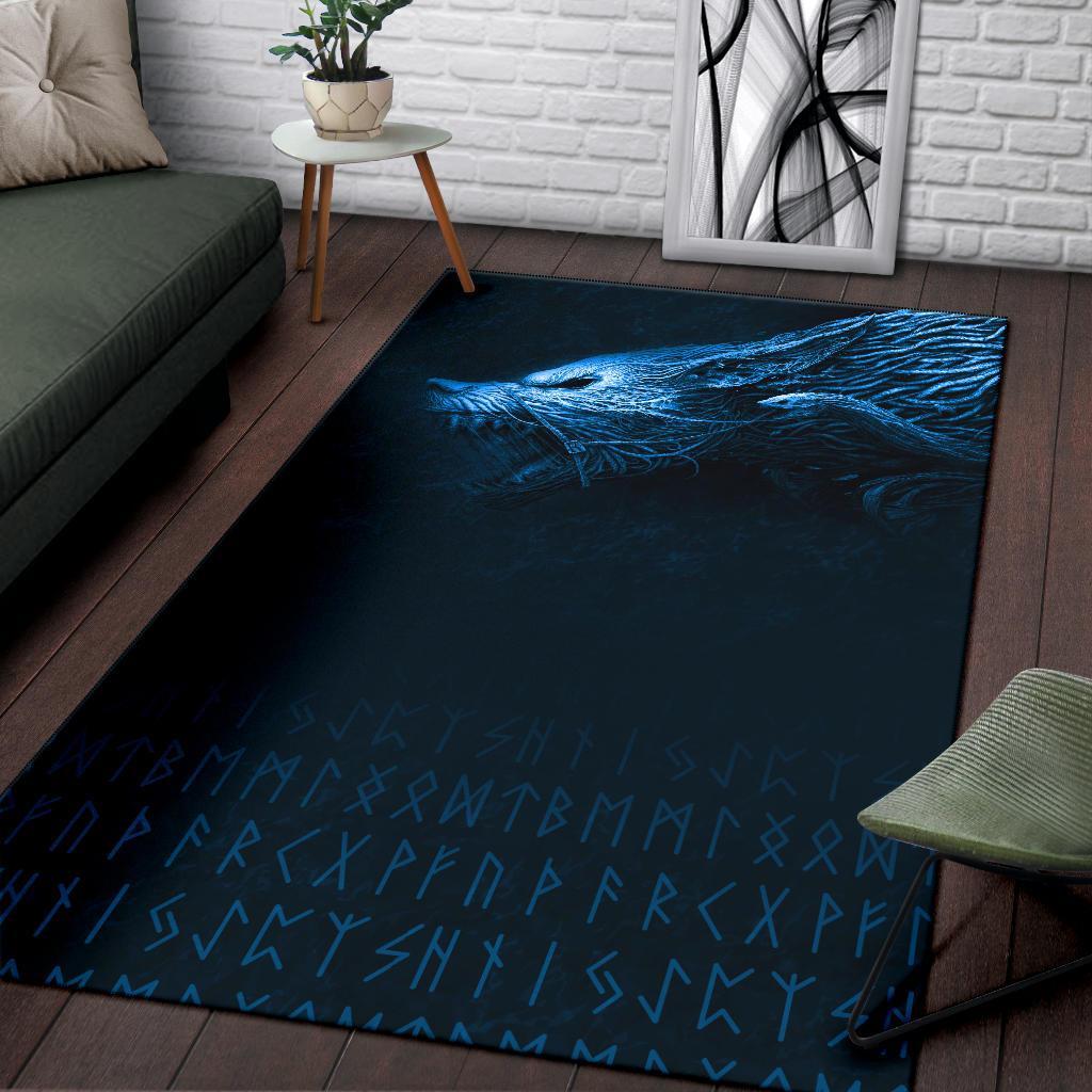 Viking Area Rug, Fenrir Wolf RLT12 - Wonder Print Shop