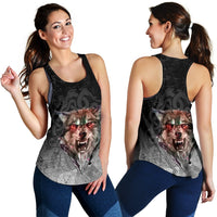 Viking Women's Racerback Tank - Fenrir Norse Wolf RLT12 - Wonder Print Shop