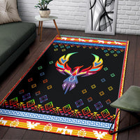 Phoenix Rising Native American Design Area Rug V2 LT10 - Wonder Print Shop