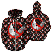African Hoodie Anti KKK Klux Buster Zip Hoodie - Wonder Print Shop