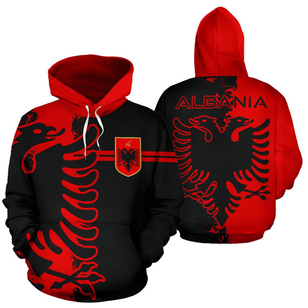 Albania Flag Hoodie Mystic Style - Wonder Print Shop