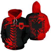 Albania Flag Hoodie Mystic Style - Wonder Print Shop