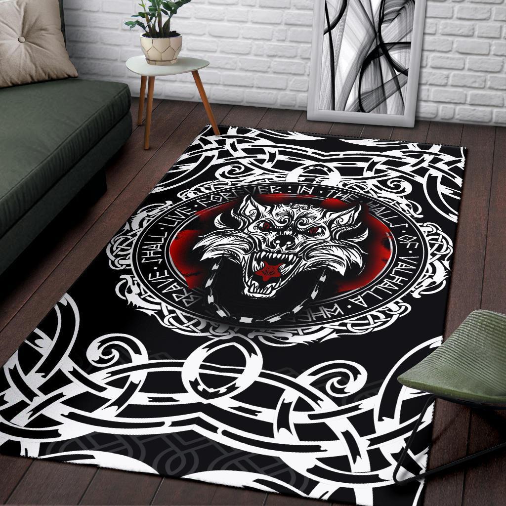 Viking Area Rug, Fenrir Wolf RLT12 - Wonder Print Shop