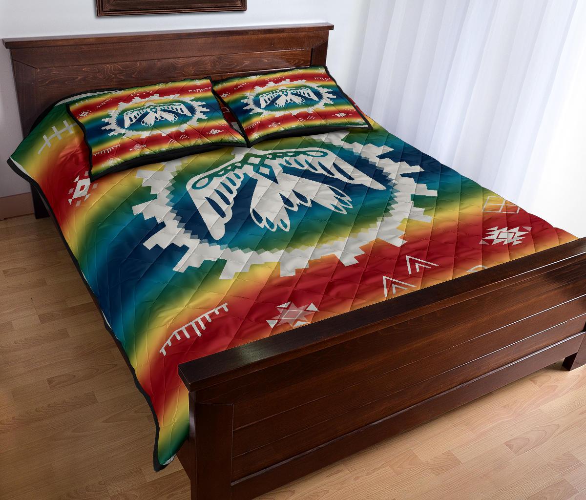 Thunderbird Rainbow Native American Quilt Bed Set LT10 - Wonder Print Shop
