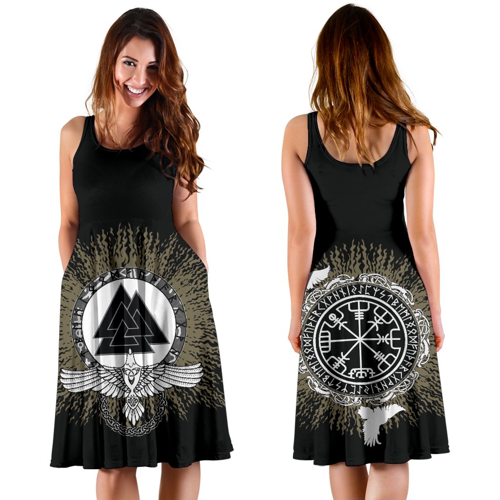 viking-womens-dress-raven-valknut-and-vegvisir