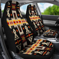 Black Tribe Design Native American Car Seat Covers LT10 - Wonder Print Shop