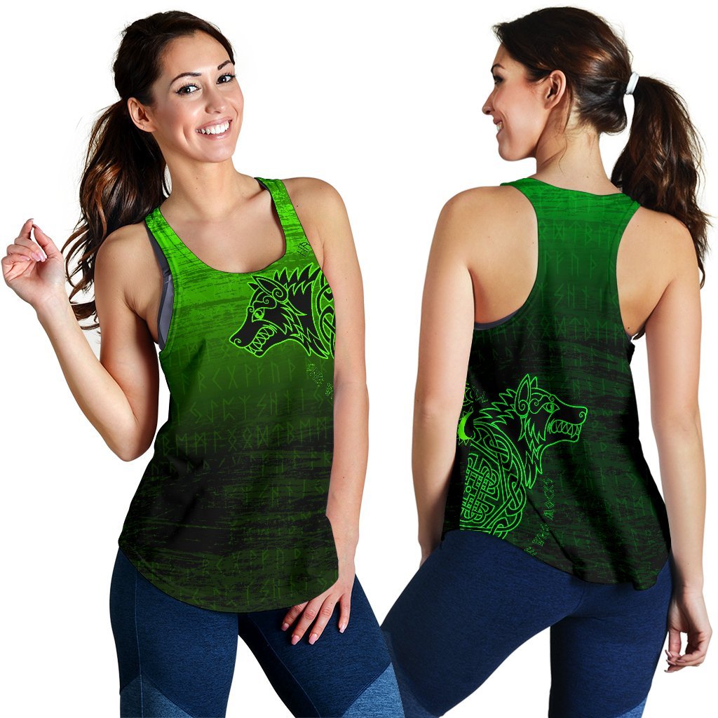 Viking Women's Racerback Tank, Skoll and Hati RLT12 - Wonder Print Shop