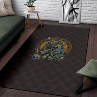 Viking Area Rug Warrior Viking Shield Skull RLT12 - Wonder Print Shop