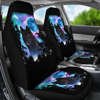 Wolf MidNight Forest Car Seat Covers LT10 - Wonder Print Shop