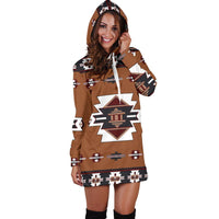 Native Temple Symbol Native American Hoodie Dress LT10 - Wonder Print Shop