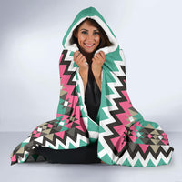 native-american-ethnic-geometric-pink-pattern-hooded-blanket