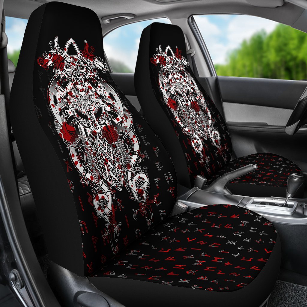 Viking Tyr Tattoo Blood Car Seat Covers RLT12 - Wonder Print Shop