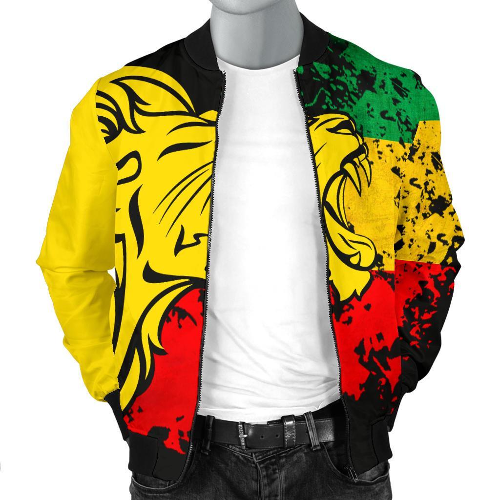 Ethiopia Men's Bomber Jacket Lion - Wonder Print Shop