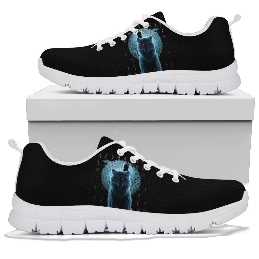Viking Sneakers, Fenrir Viking Wolf and Moon RLT12 - Wonder Print Shop
