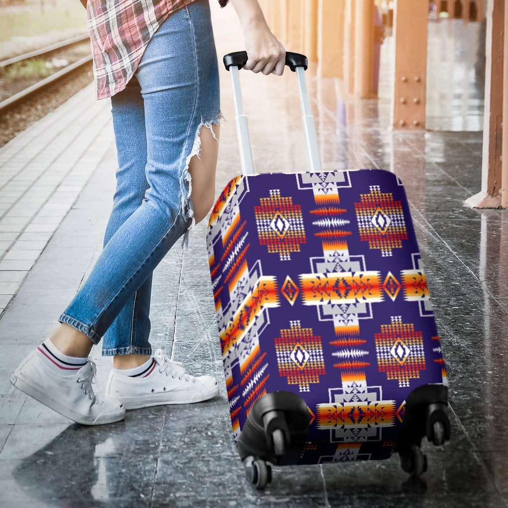 Purple Pattern Native American Luggage Covers LT10 - Wonder Print Shop