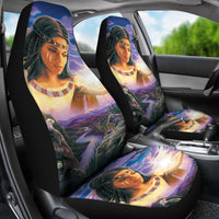 Girl and Animals Car Seat Covers LT10 - Wonder Print Shop