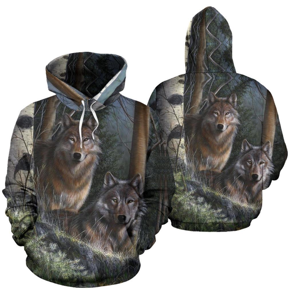Couple Forrest Couple Native American All Over Hoodie LT10 - Wonder Print Shop