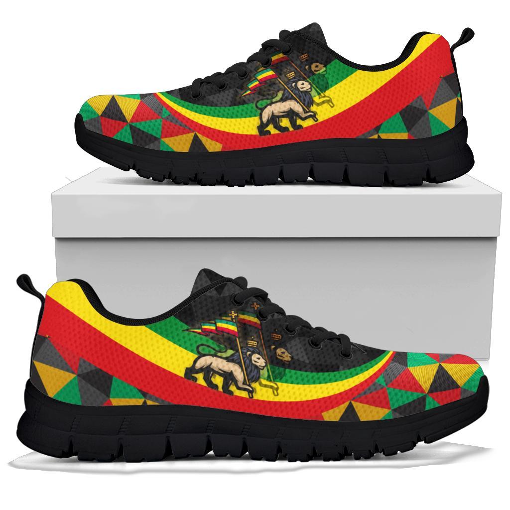 Ethiopia Sneakers - Ethiopia Rasta Lion - Wonder Print Shop