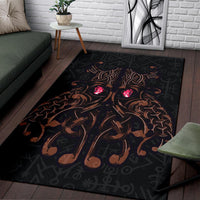 Viking Area Rug, Odin God Furthark Tattoo Special RLT12 - Wonder Print Shop