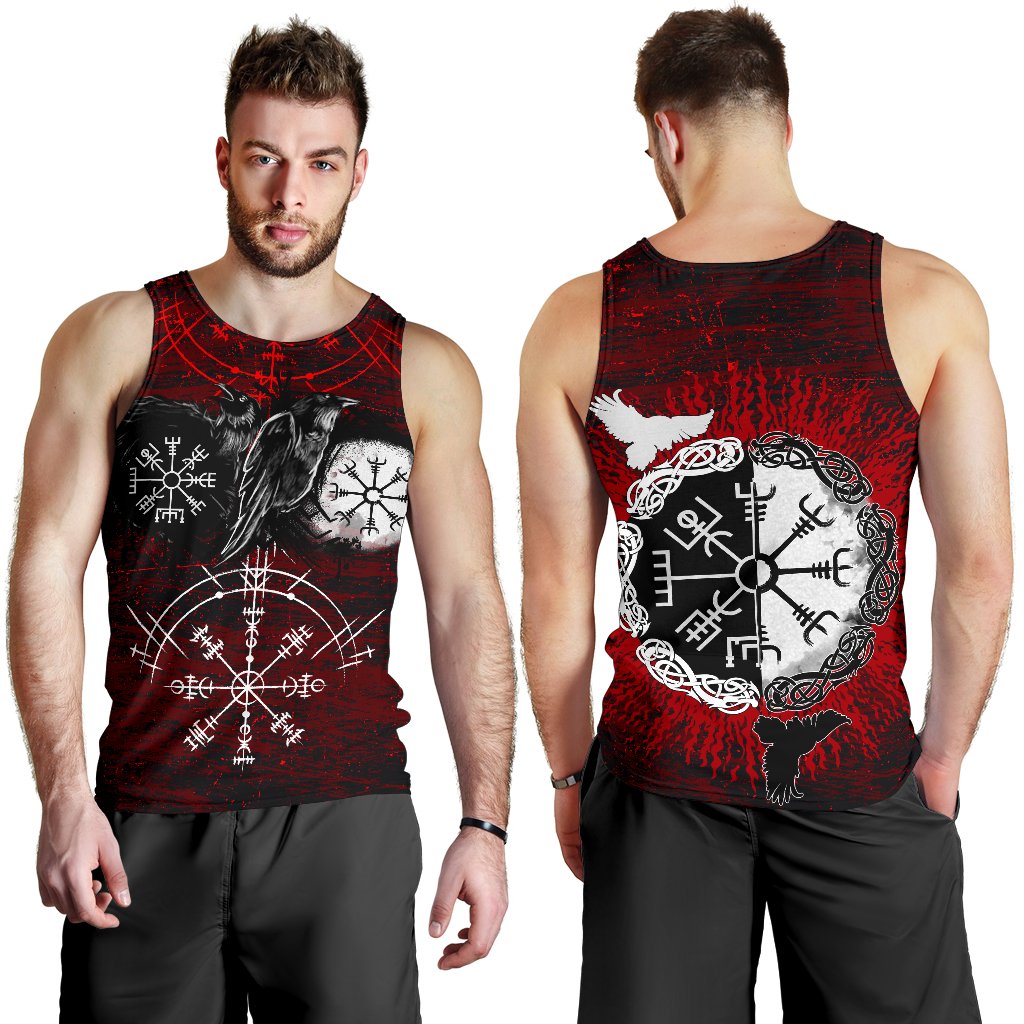 viking-mens-tank-top-raven-of-odin-and-symbol-viking-on-blood-background