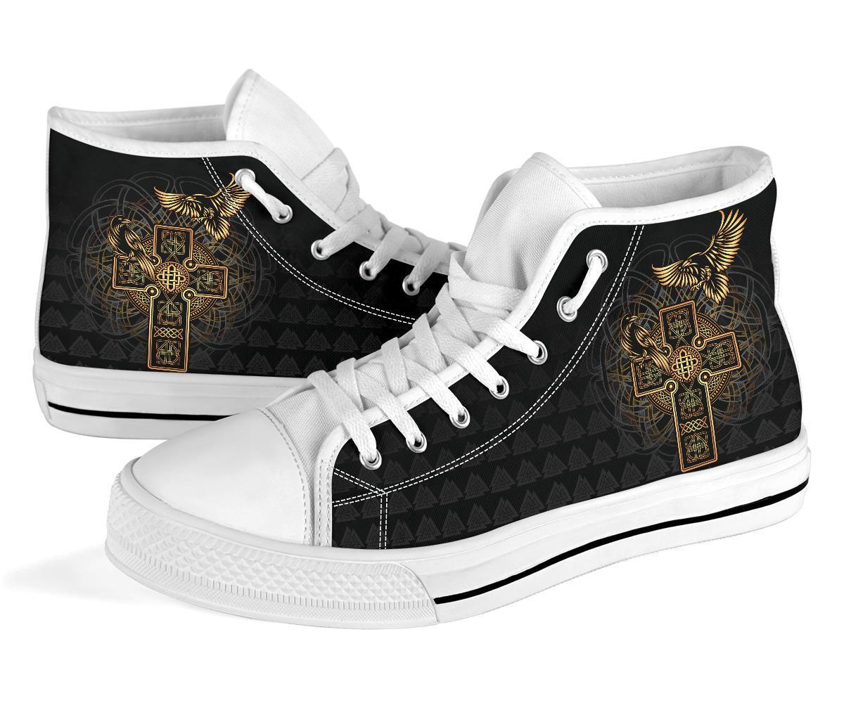 viking-high-top-shoes-odins-celtic-raven-tattoo