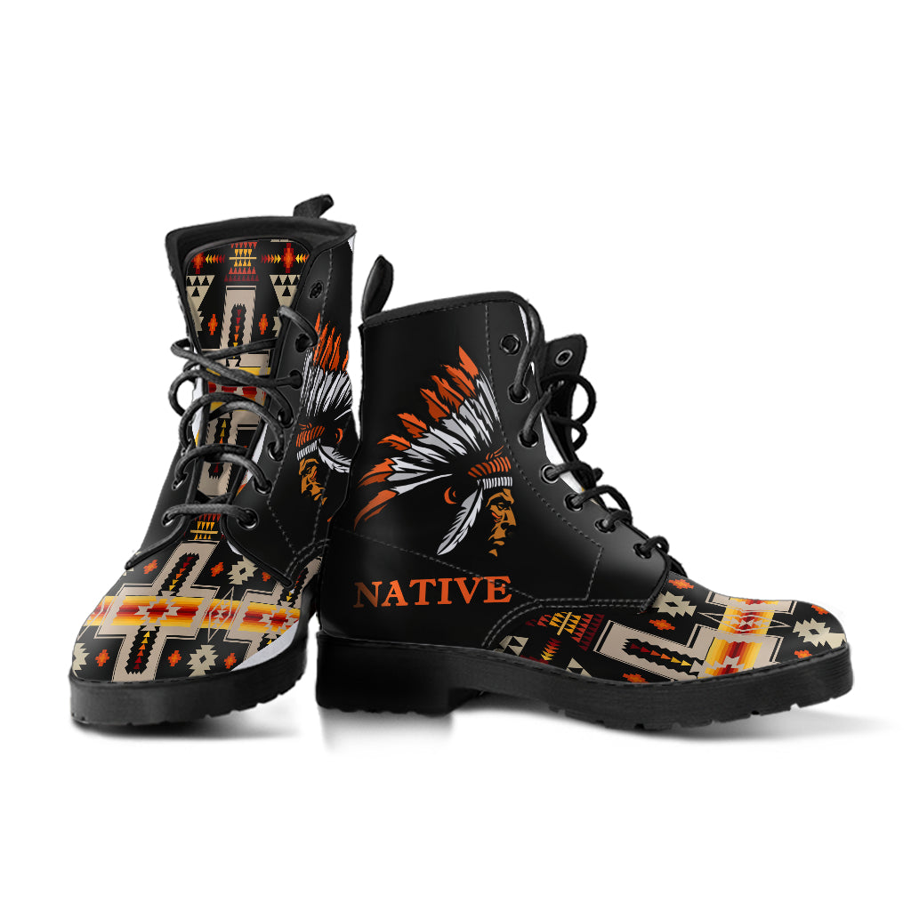 black-tribe-design-native-american-leather-boots