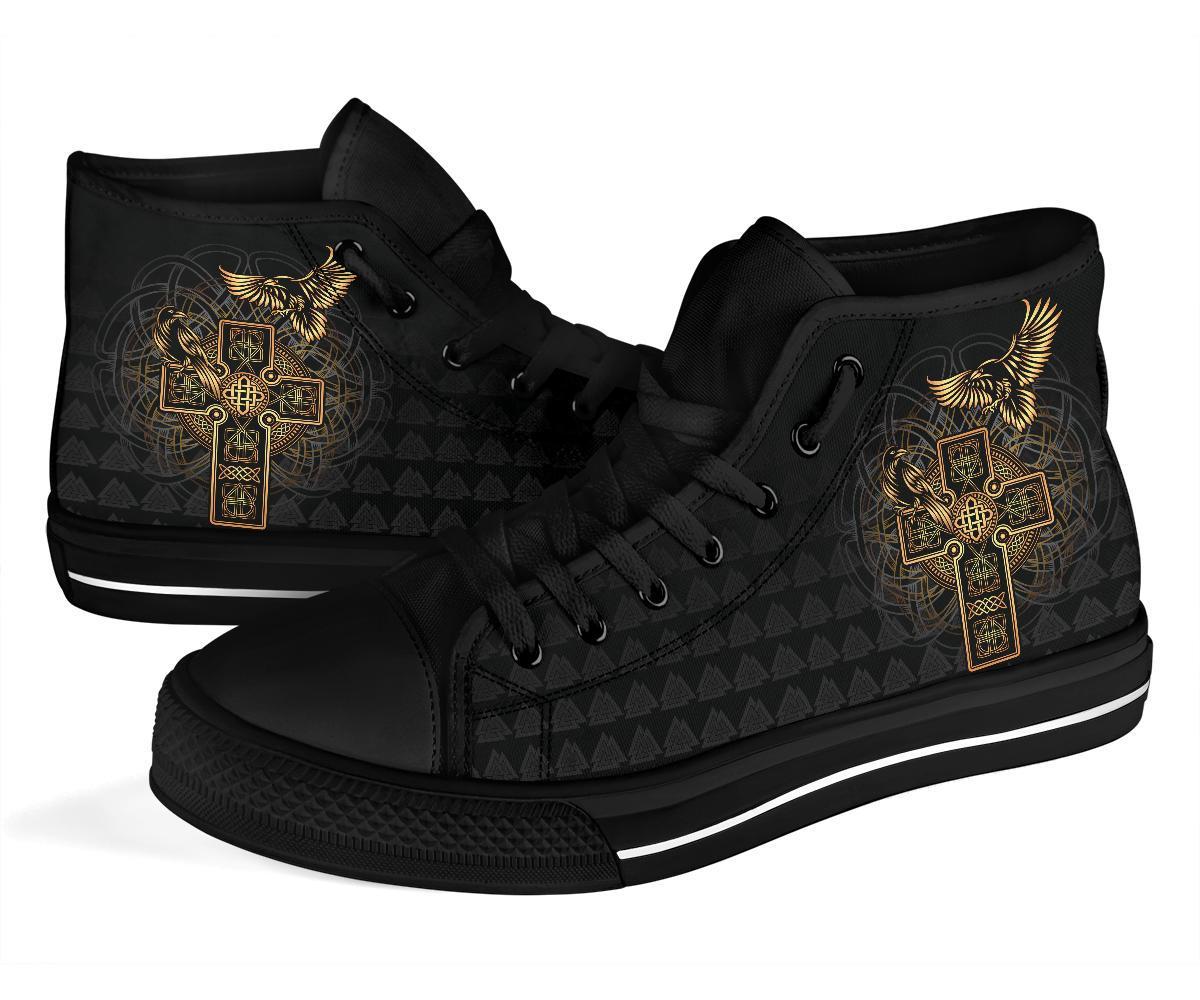 viking-high-top-shoes-odins-celtic-raven-tattoo