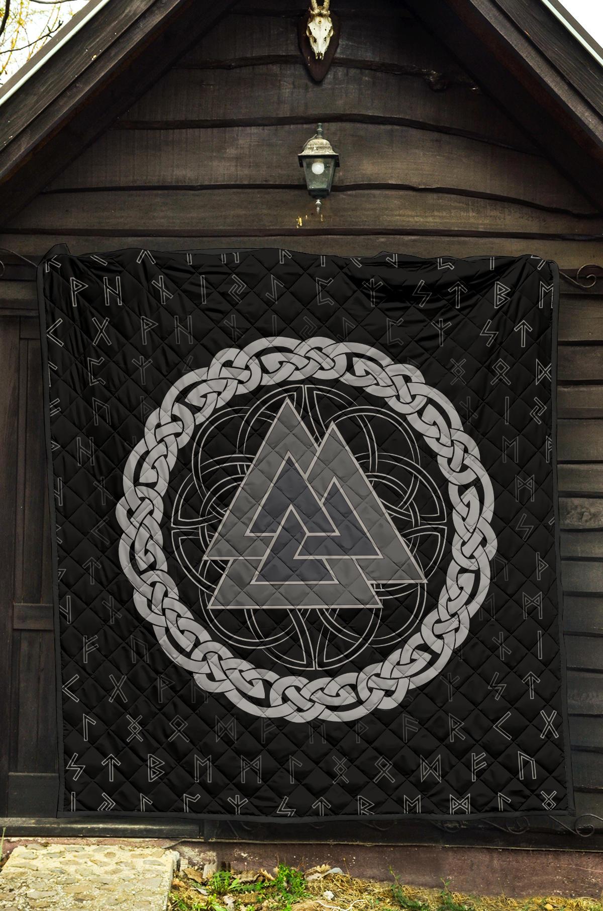 Viking Triple Horn Odin Premium Quilt RLT12 - Wonder Print Shop