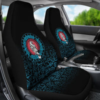 Viking Car Seat Covers Raven Celtic Cyan RLT12 - Wonder Print Shop