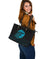 Viking Large Leather Tote Fenrir Wolf Cyan RLT12 - Wonder Print Shop