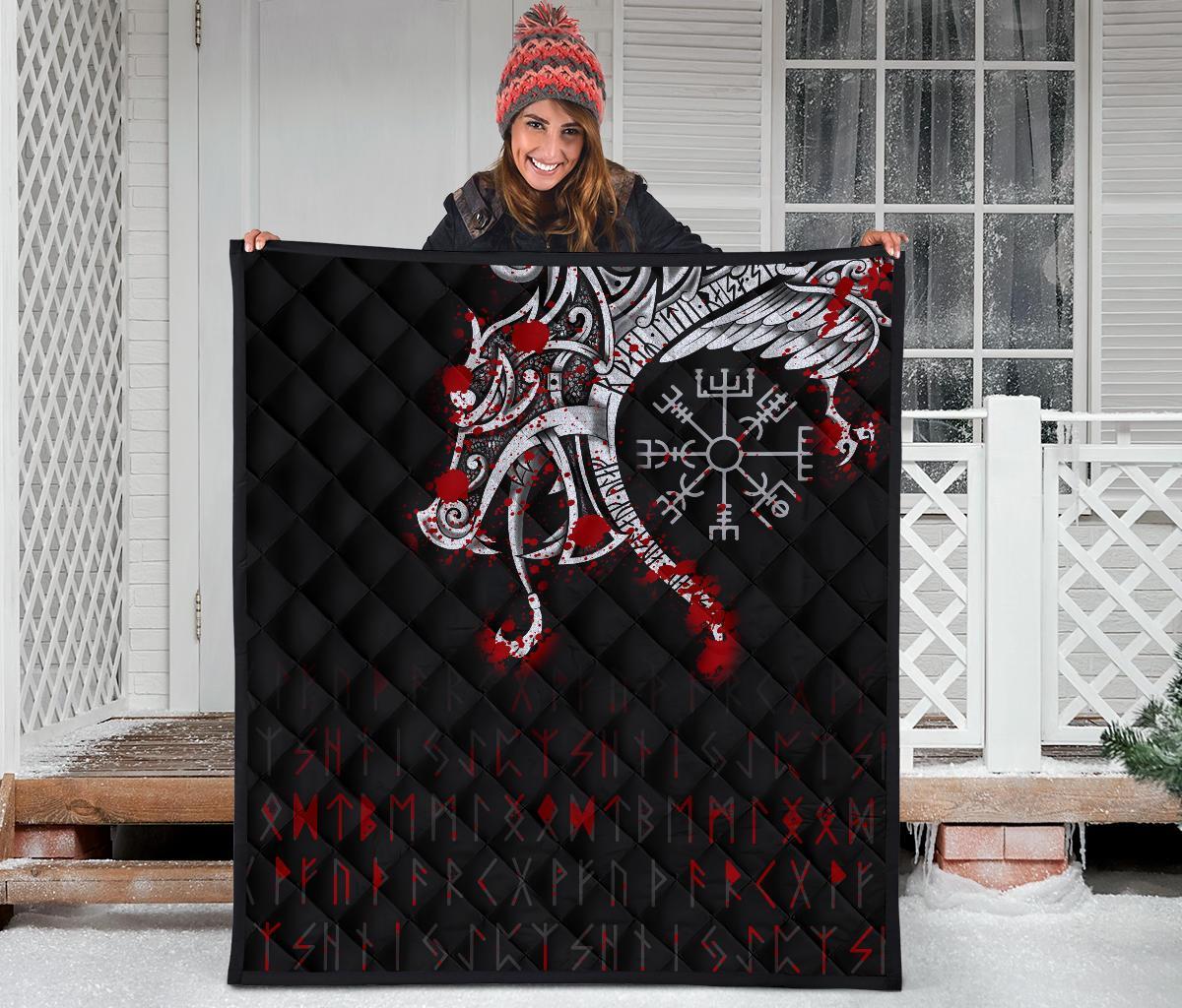 Viking Premium Quilt, Dragon and Vegvisir Blood Tattoo RLT12 - Wonder Print Shop